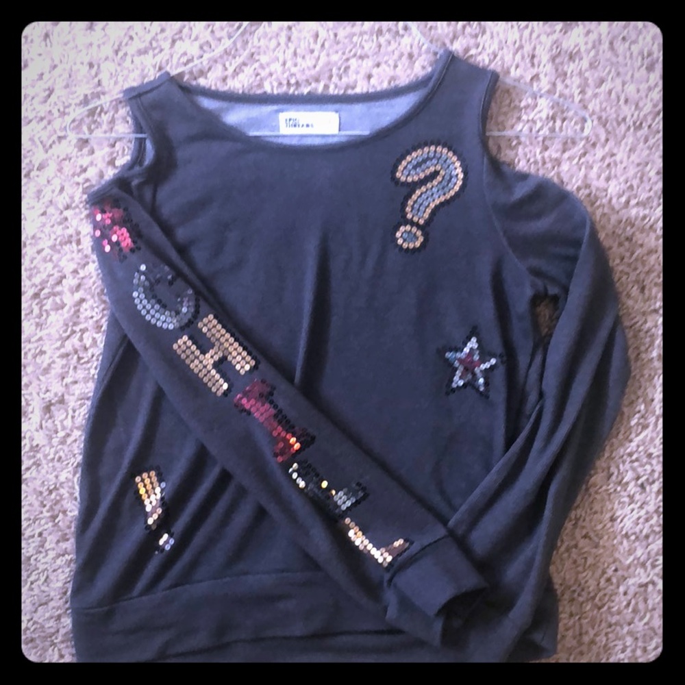 Epic threads cold shoulder sweatshirt